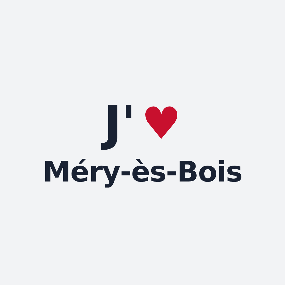 Poster personnalisé Méry-ès-Bois — design J'aime Méry-ès-Bois