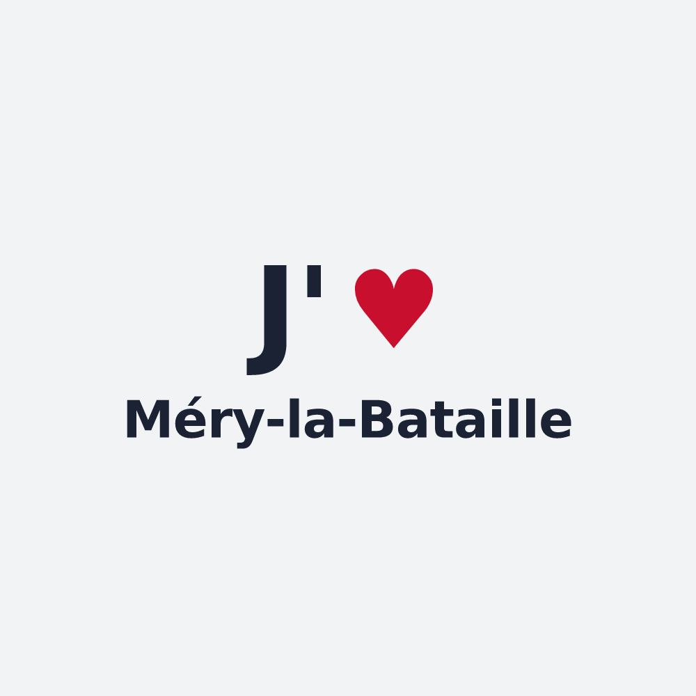 Poster personnalisé Méry-la-Bataille — design J'aime Méry-la-Bataille