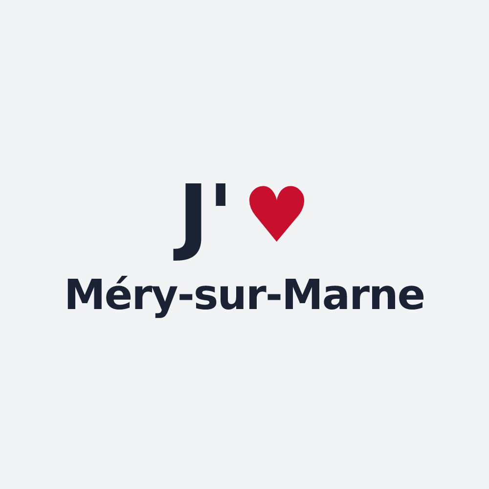 Poster personnalisé Méry-sur-Marne — design J'aime Méry-sur-Marne