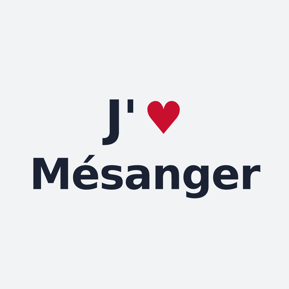 Poster personnalisé Mésanger — design J'aime Mésanger