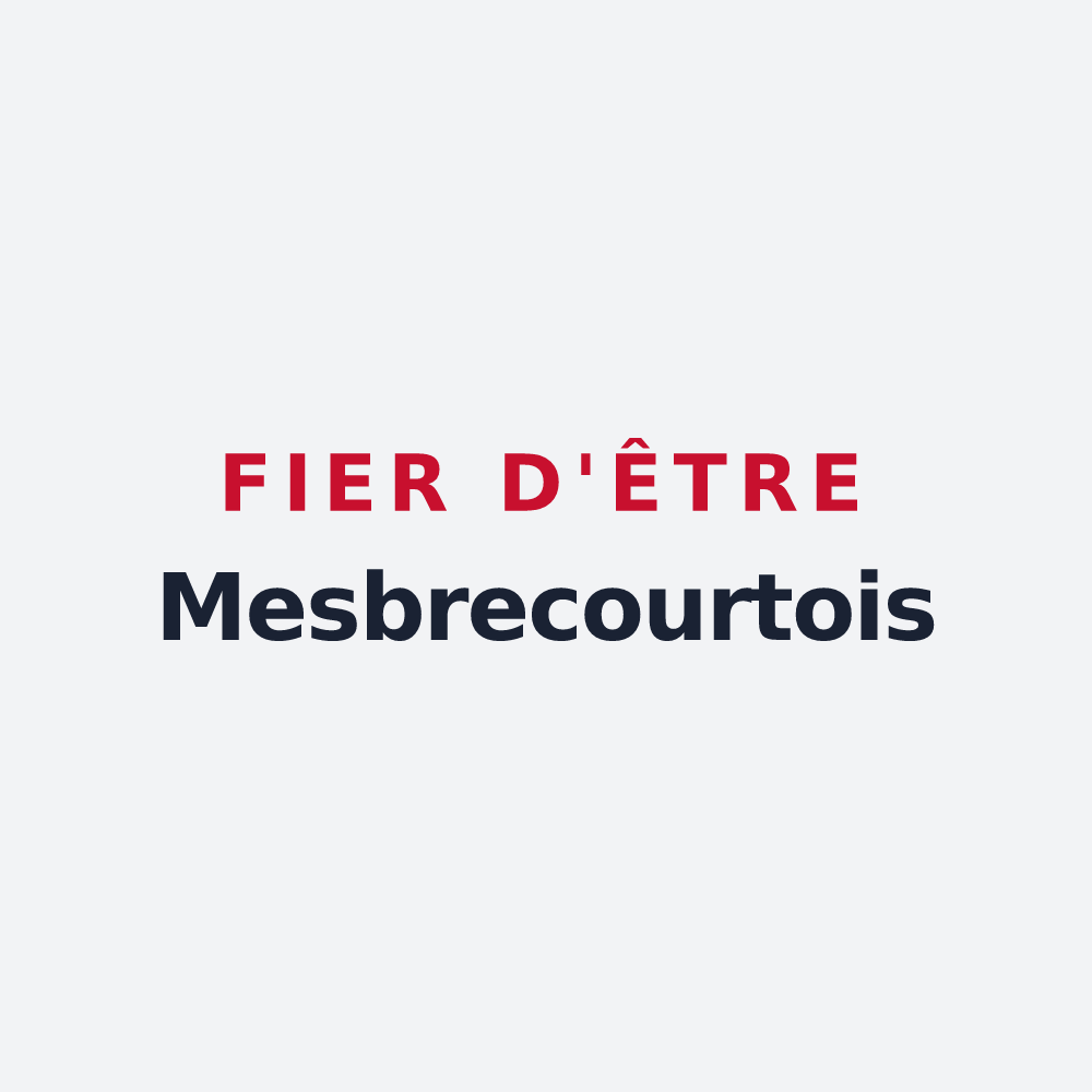 Poster « Fier d'être Mesbrecourtois » — design pour Mesbrecourt-Richecourt