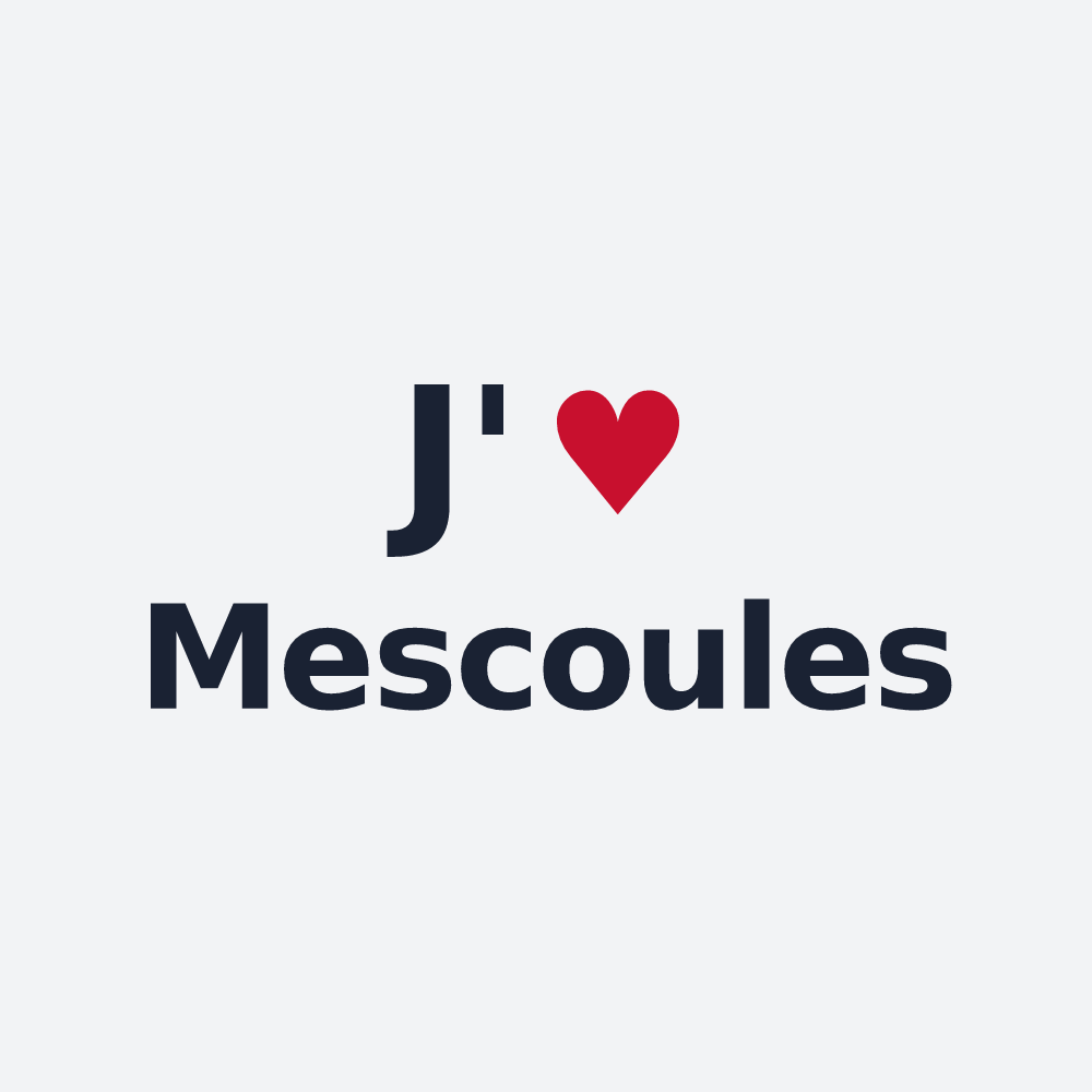 Poster personnalisé Mescoules — design J'aime Mescoules