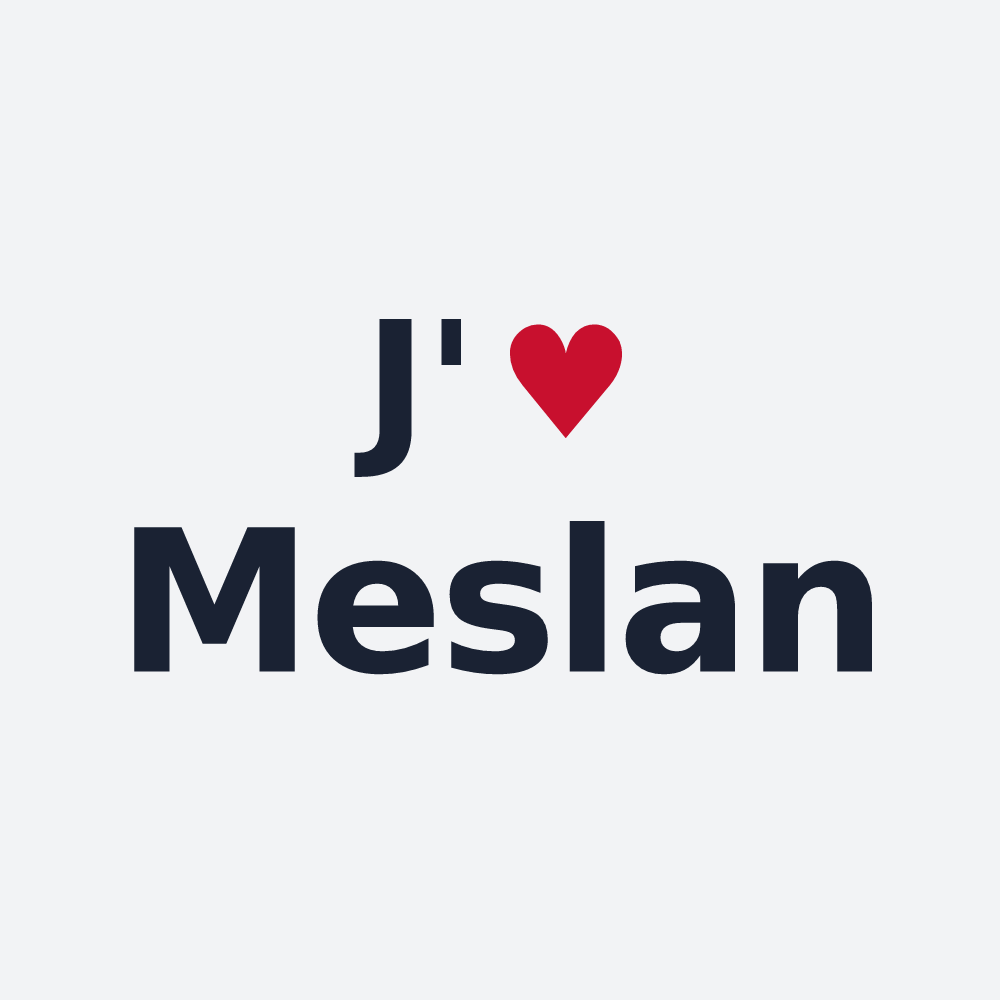 Poster personnalisé Meslan — design J'aime Meslan
