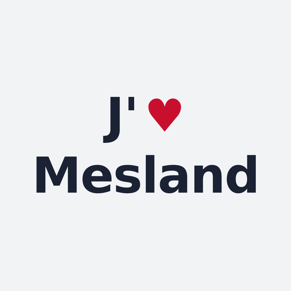 Poster personnalisé Mesland — design J'aime Mesland