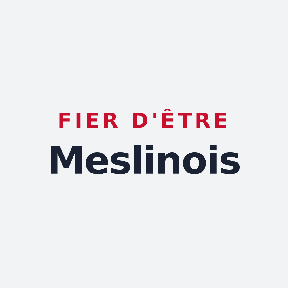 Poster « Fier d'être Meslinois » — design pour Meslay-du-Maine