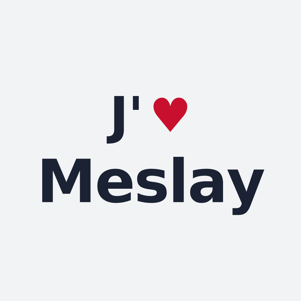 Poster personnalisé Meslay — design J'aime Meslay