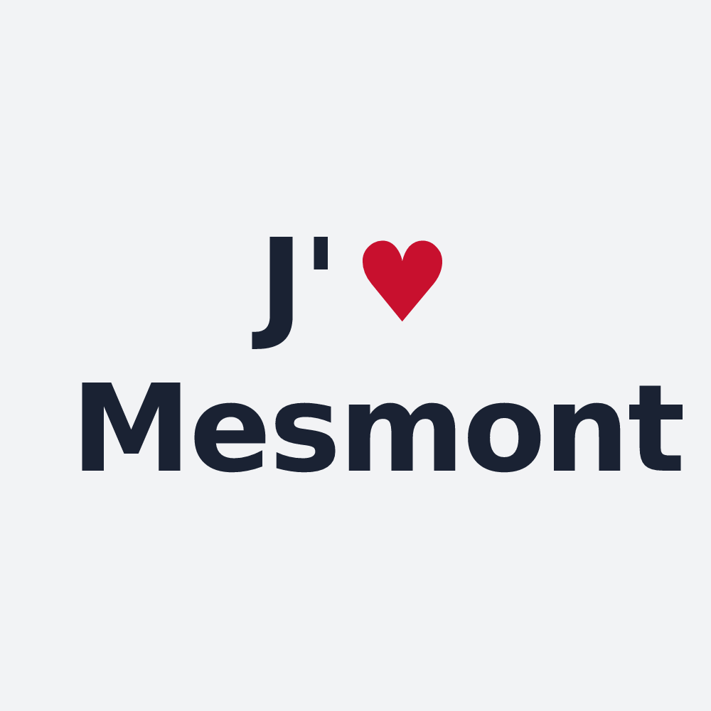 Poster personnalisé Mesmont — design J'aime Mesmont