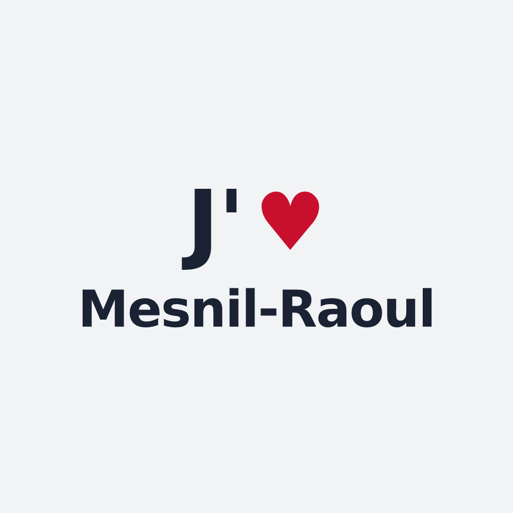 Poster personnalisé Mesnil-Raoul — design J'aime Mesnil-Raoul