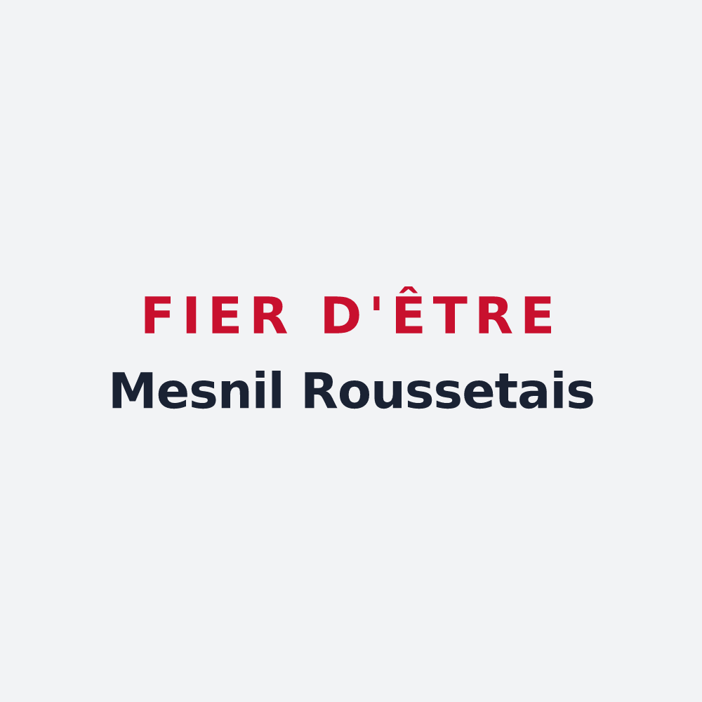 Poster « Fier d'être Mesnil Roussetais » — design pour Mesnil-Rousset