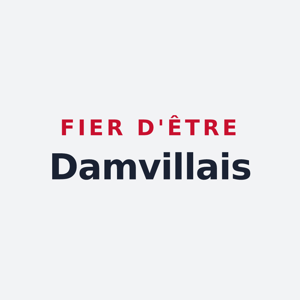 Poster « Fier d'être Damvillais » — design pour Mesnils-sur-Iton