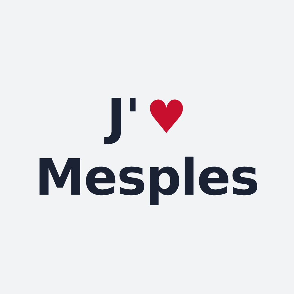 Poster personnalisé Mesples — design « J'aime Mesples » imprimé sur le poster