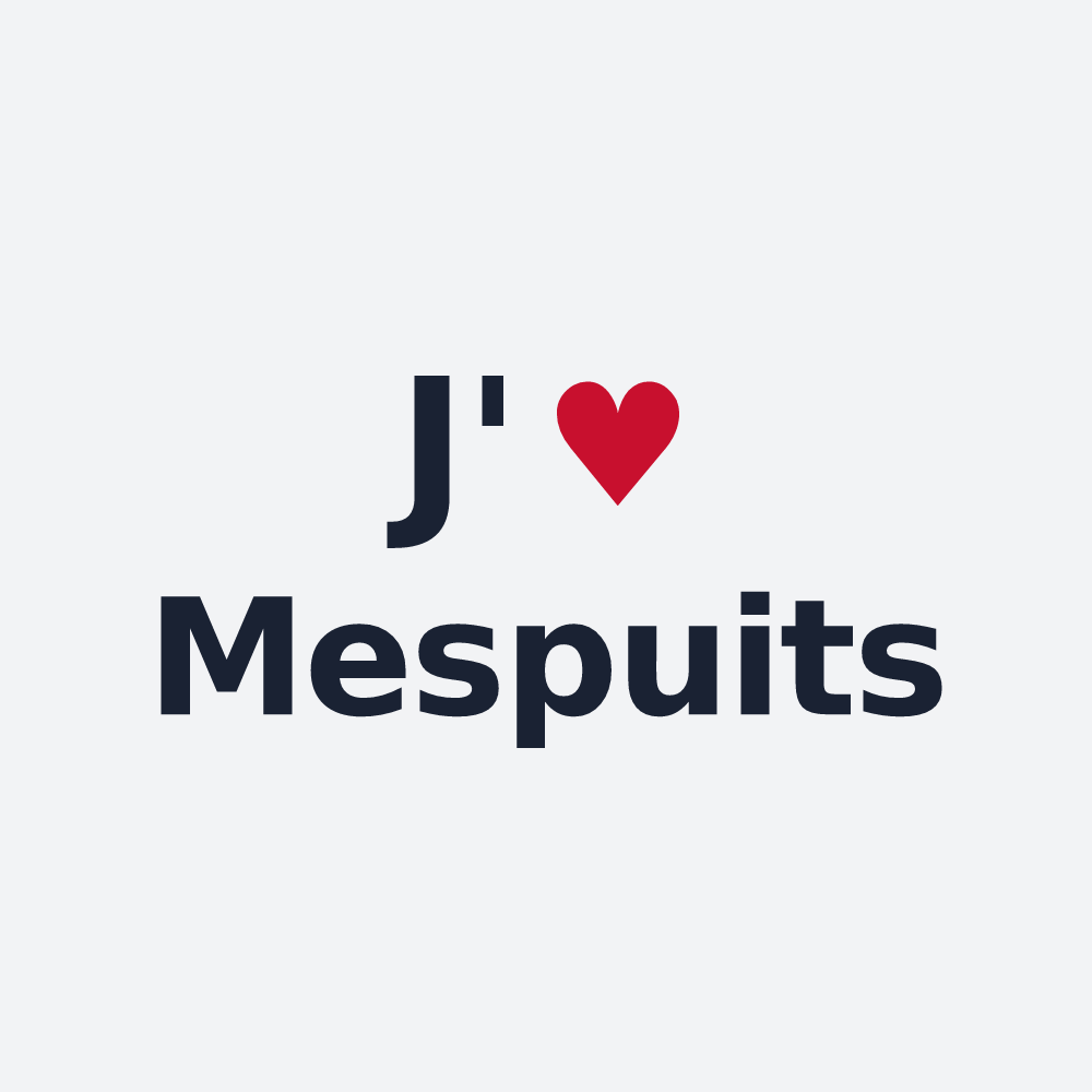Poster personnalisé Mespuits — design J'aime Mespuits