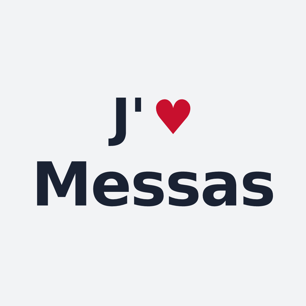 Poster personnalisé Messas — design J'aime Messas