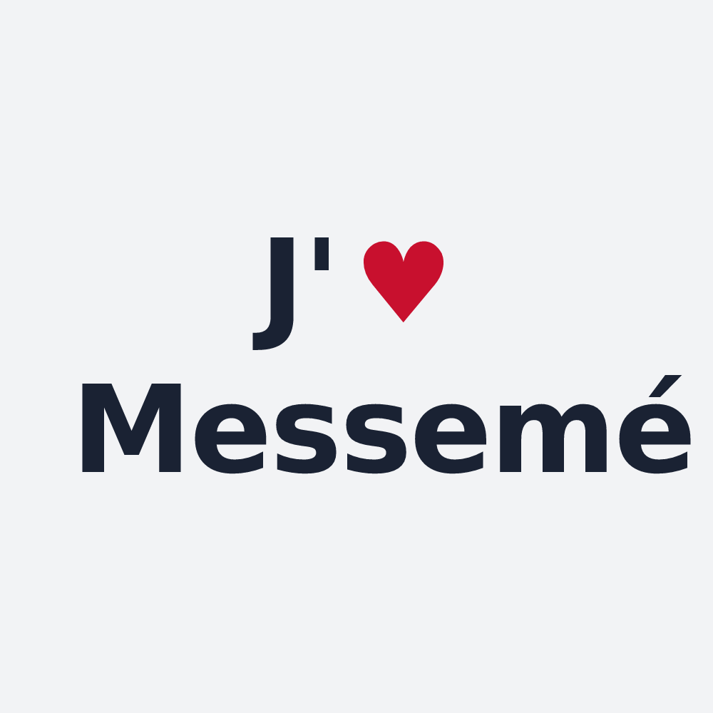 Poster personnalisé Messemé — design J'aime Messemé