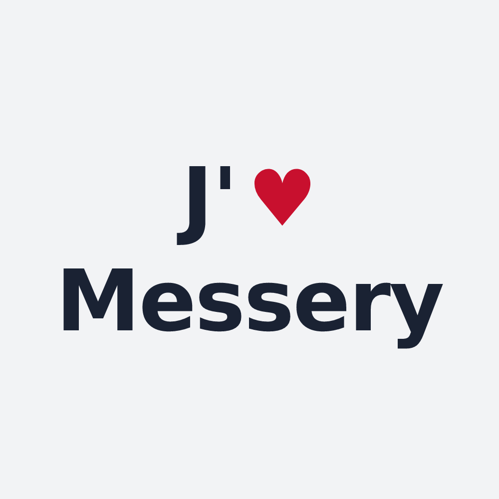 Poster personnalisé Messery — design « J'aime Messery » imprimé sur le poster