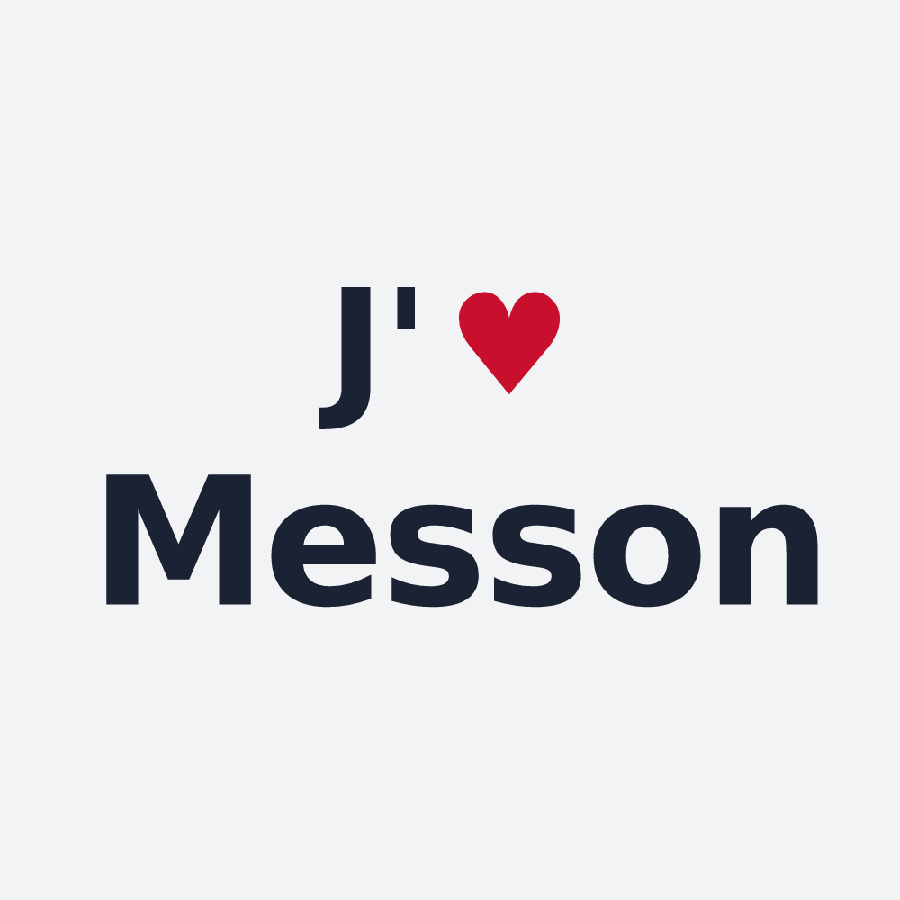 Poster personnalisé Messon — design « J'aime Messon » imprimé sur le poster