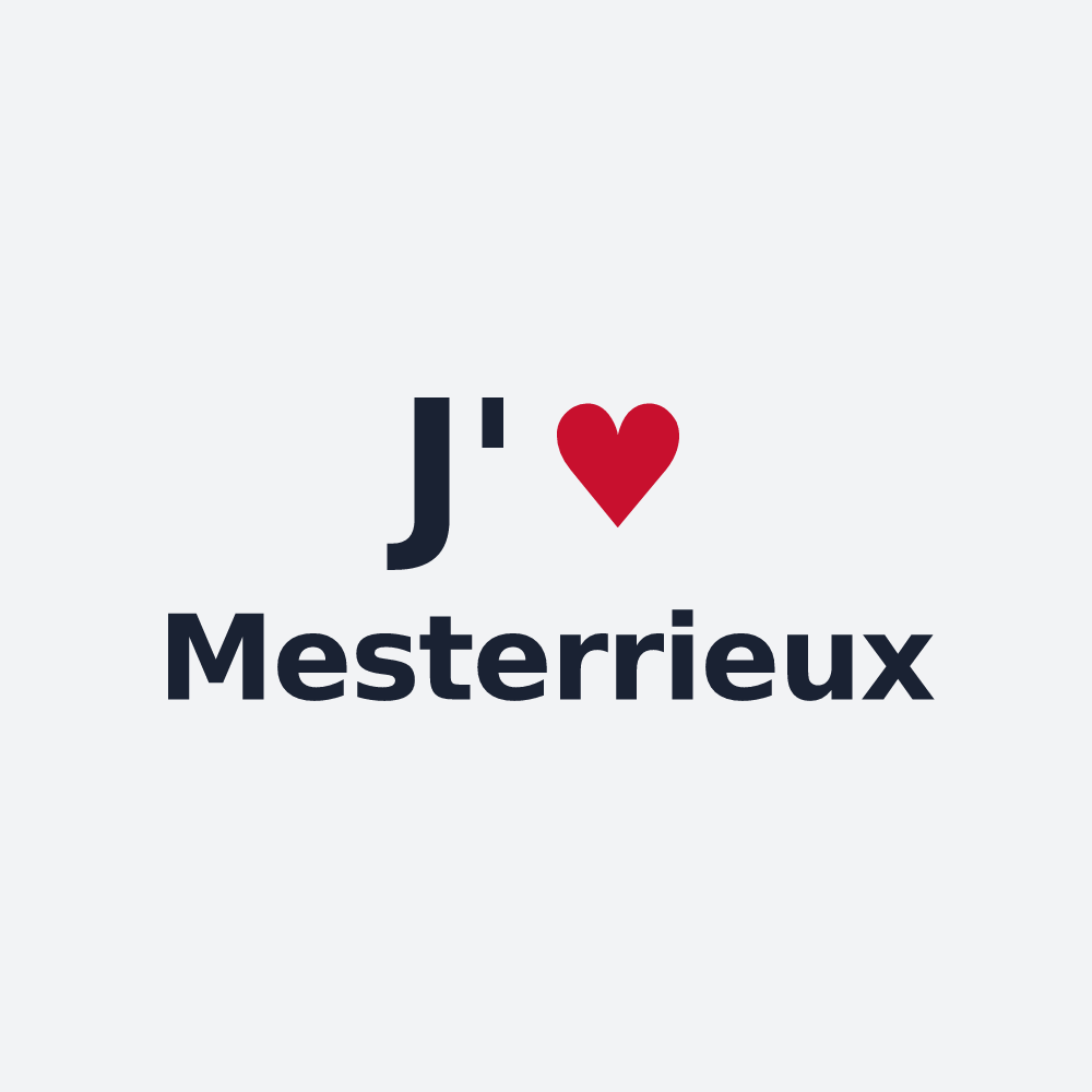 Poster personnalisé Mesterrieux — design J'aime Mesterrieux