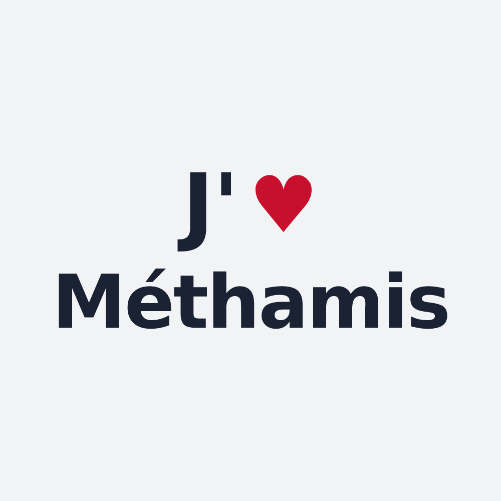Poster personnalisé Méthamis — design « J'aime Méthamis » imprimé sur le poster