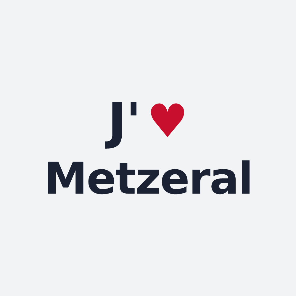 Poster personnalisé Metzeral — design « J'aime Metzeral » imprimé sur le poster