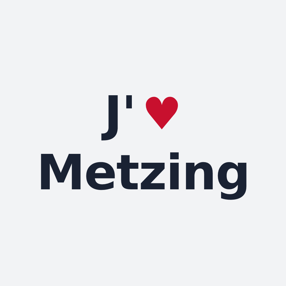 Poster personnalisé Metzing — design J'aime Metzing