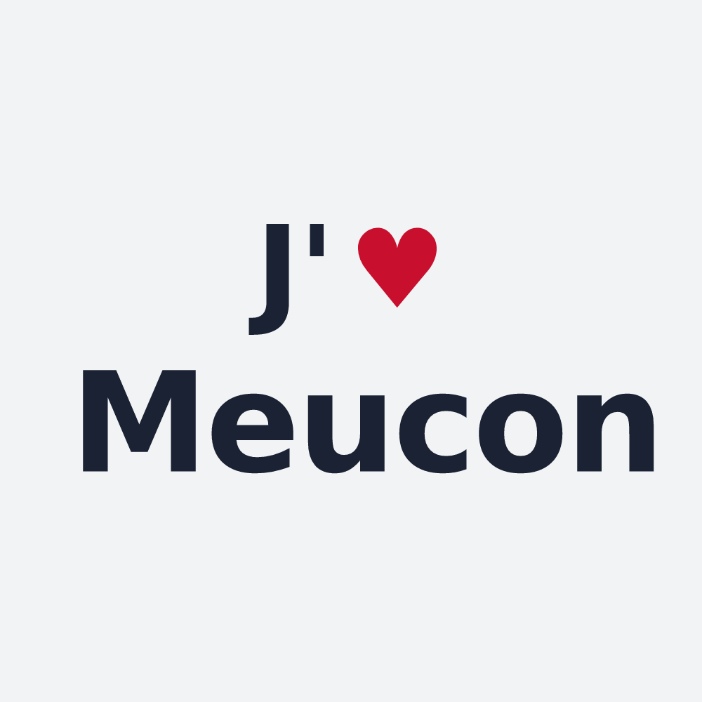 Poster personnalisé Meucon — design J'aime Meucon