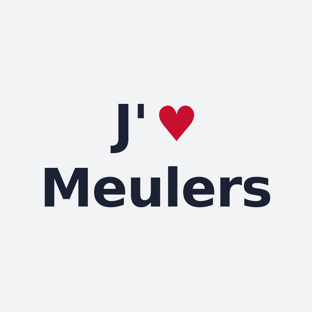 Poster personnalisé Meulers — design J'aime Meulers