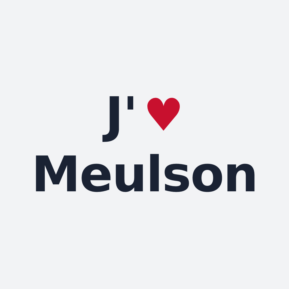 Poster personnalisé Meulson — design « J'aime Meulson » imprimé sur le poster