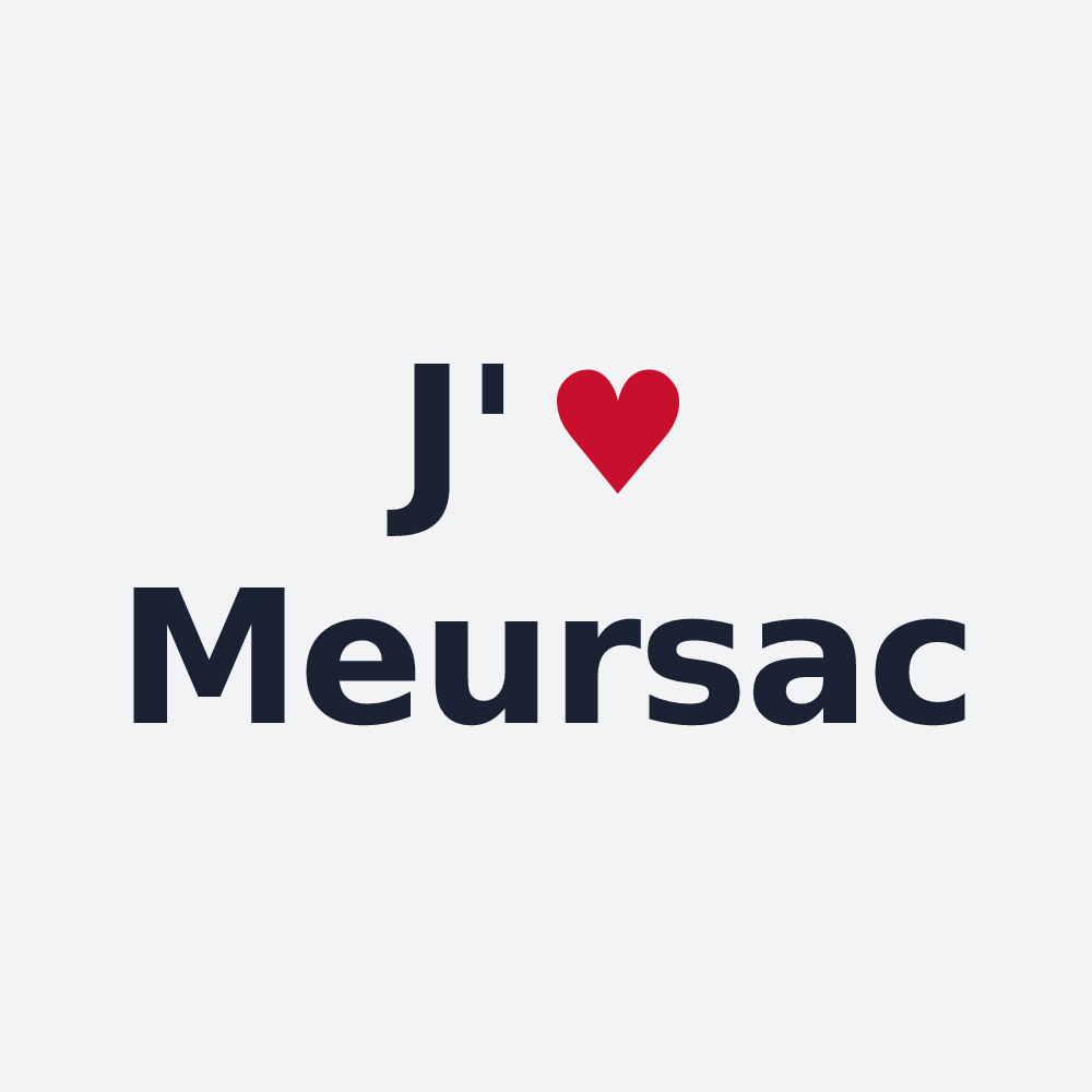 Poster personnalisé Meursac — design J'aime Meursac