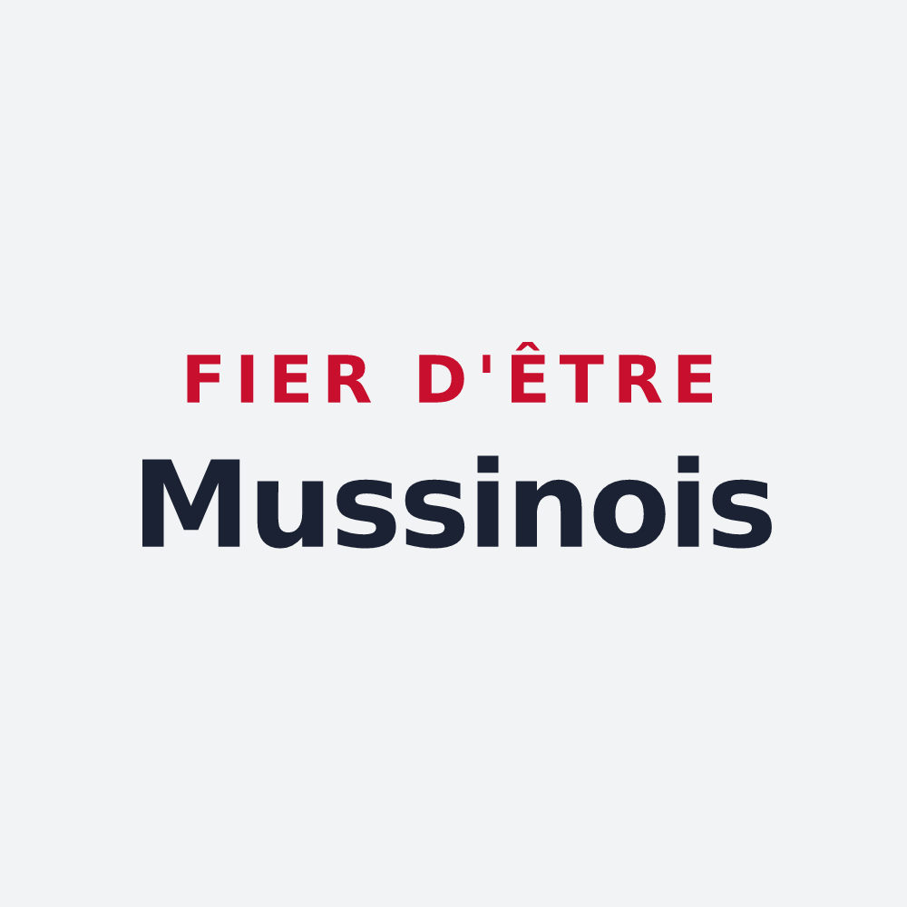 Poster « Fier d'être Mussinois » — design pour Meussia
