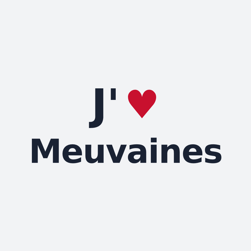 Poster personnalisé Meuvaines — design J'aime Meuvaines