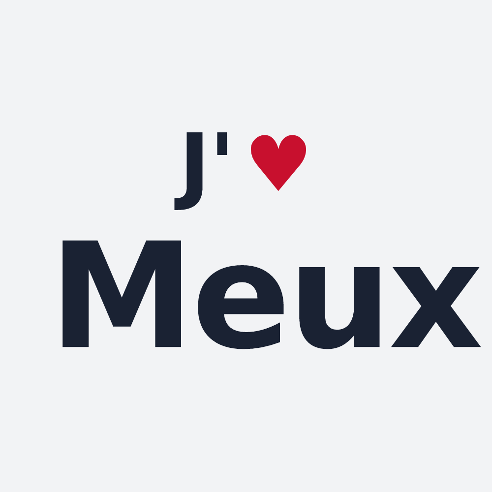 Poster personnalisé Meux — design J'aime Meux
