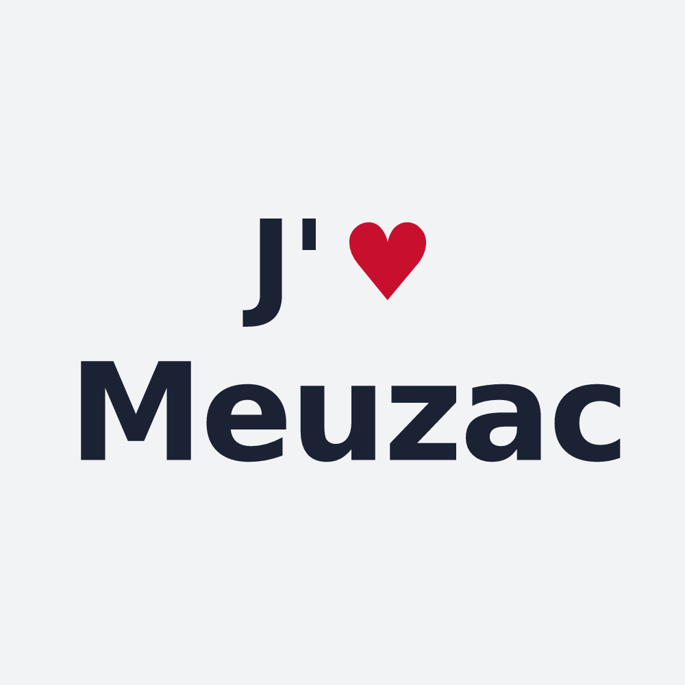 Poster personnalisé Meuzac — design J'aime Meuzac