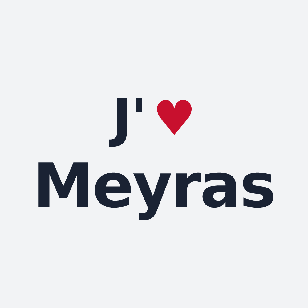 Poster personnalisé Meyras — design J'aime Meyras