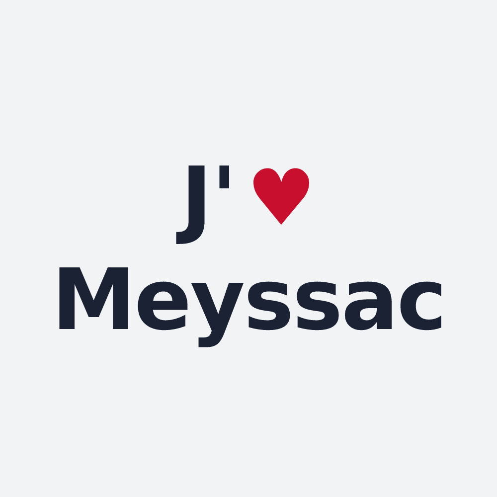 Poster personnalisé Meyssac — design J'aime Meyssac