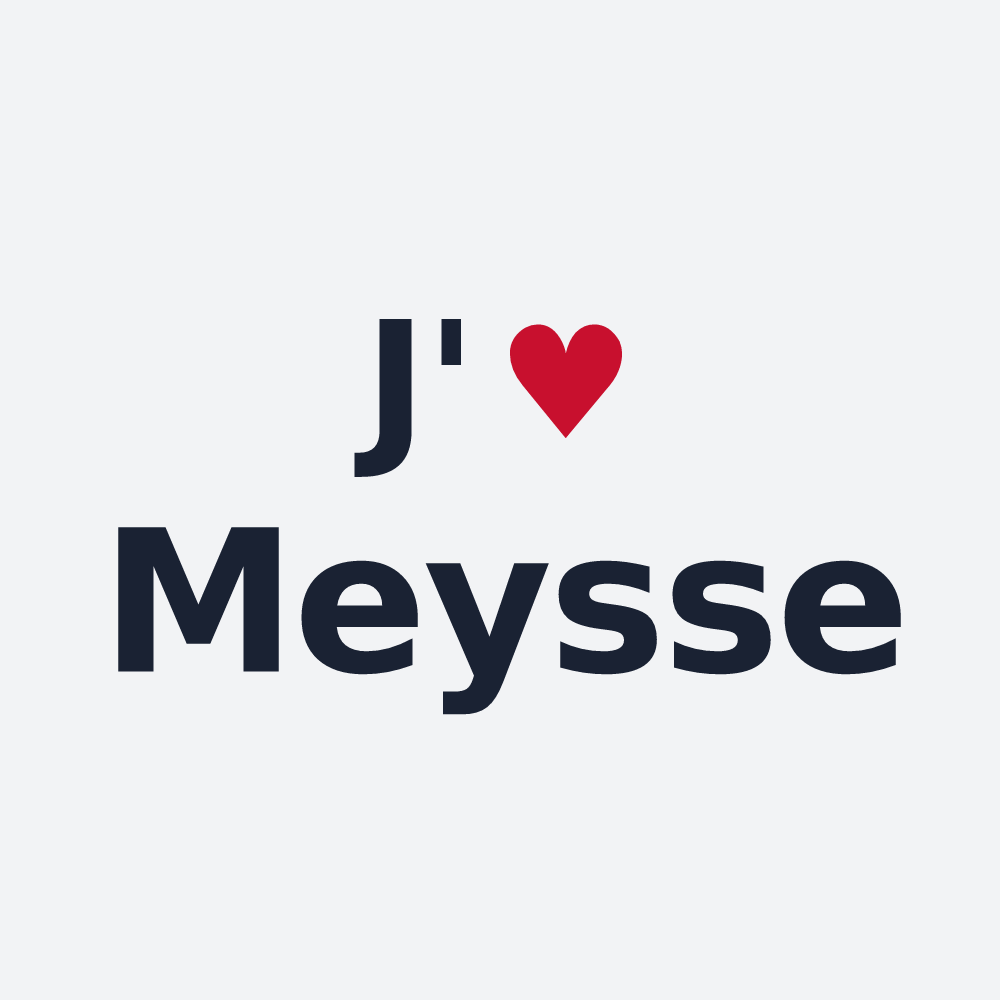 Poster personnalisé Meysse — design J'aime Meysse