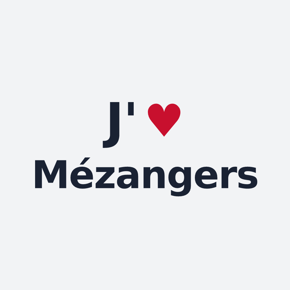 Poster personnalisé Mézangers — design J'aime Mézangers