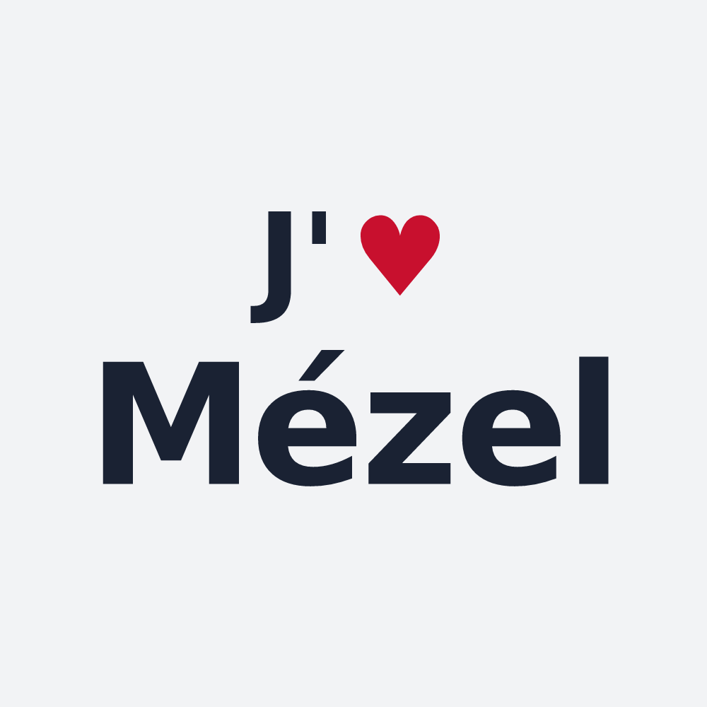 Poster personnalisé Mézel — design J'aime Mézel