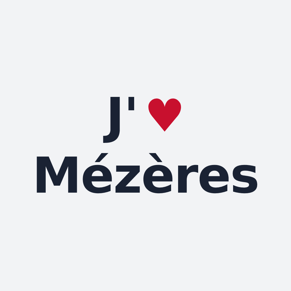 Poster personnalisé Mézères — design J'aime Mézères