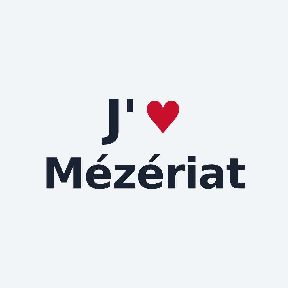 Poster personnalisé Mézériat — design J'aime Mézériat