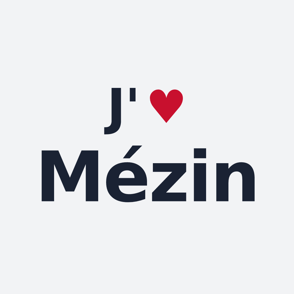 Poster personnalisé Mézin — design J'aime Mézin