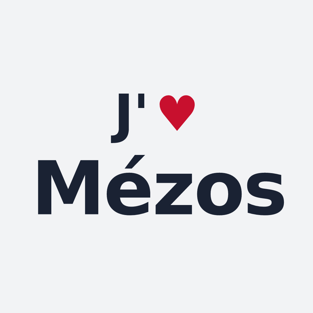 Poster personnalisé Mézos — design J'aime Mézos