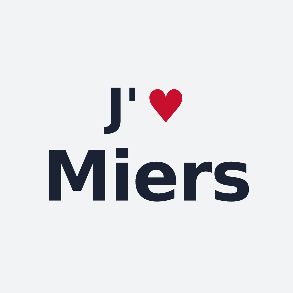 Poster personnalisé Miers — design J'aime Miers