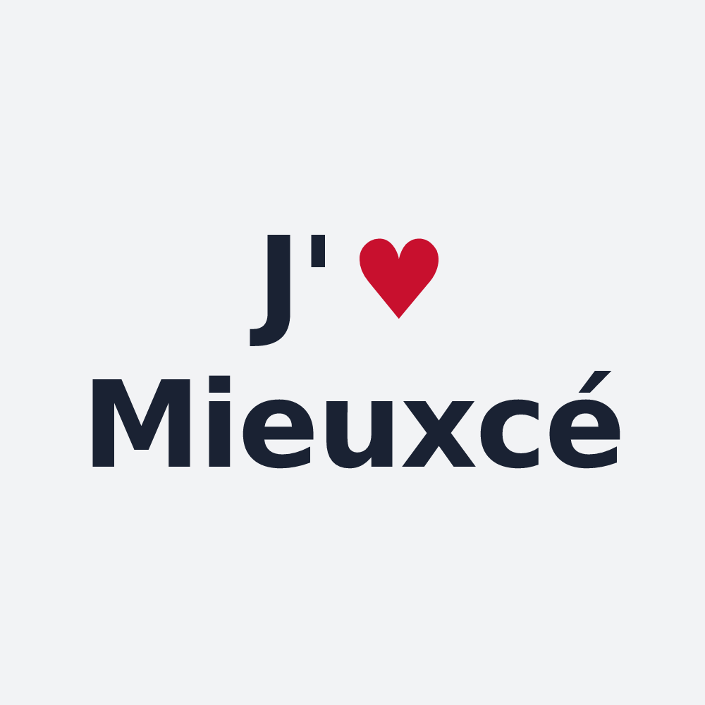 Poster personnalisé Mieuxcé — design J'aime Mieuxcé