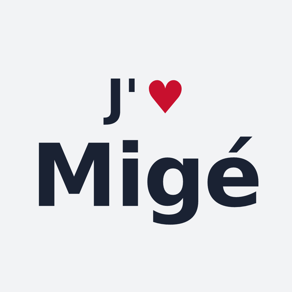 Poster personnalisé Migé — design J'aime Migé