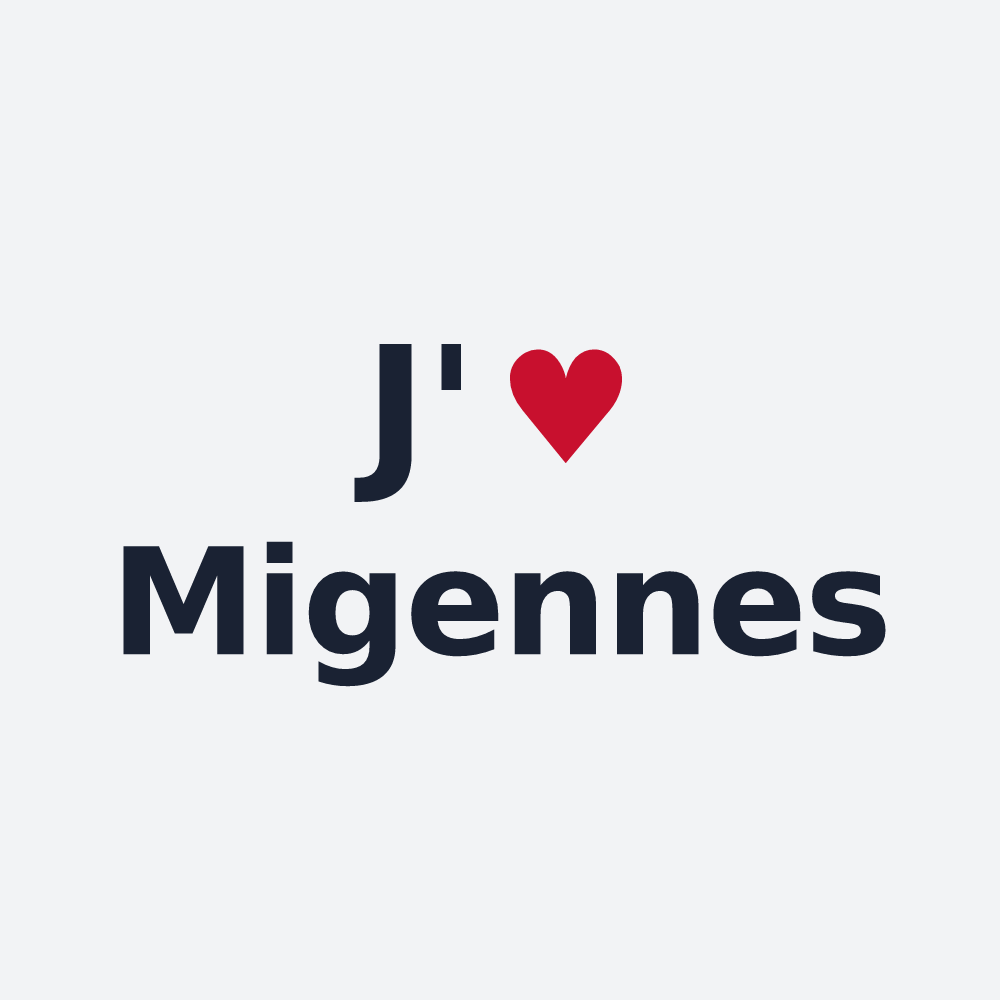 Poster personnalisé Migennes — design J'aime Migennes