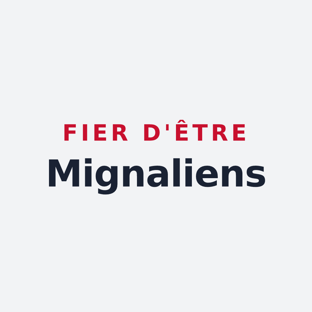 Poster « Fier d'être Mignaliens » — design pour Mignaloux-Beauvoir