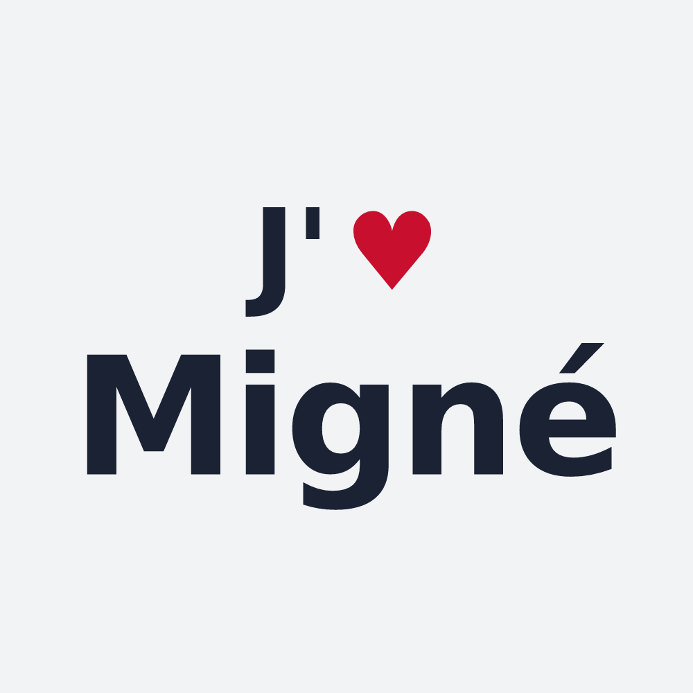 Poster personnalisé Migné — design J'aime Migné