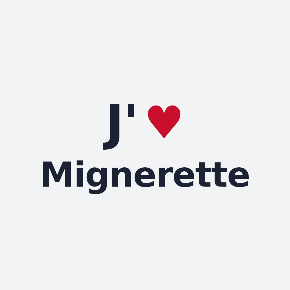 Poster personnalisé Mignerette — design J'aime Mignerette