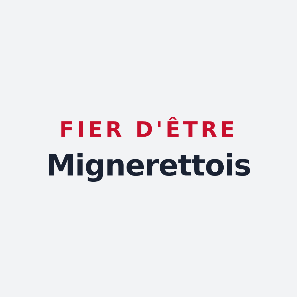 Poster « Fier d'être Mignerettois » — design pour Mignerette