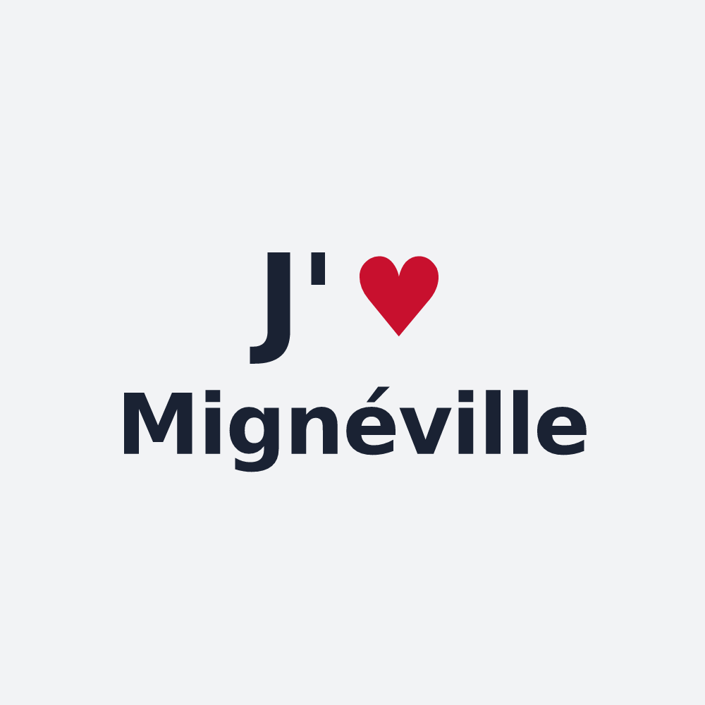 Poster personnalisé Mignéville — design J'aime Mignéville